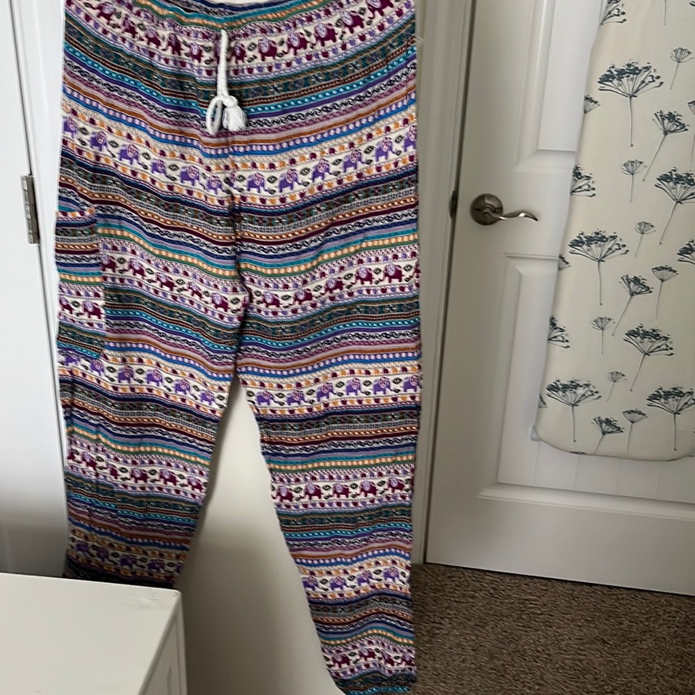 100% rayon pants elephant design